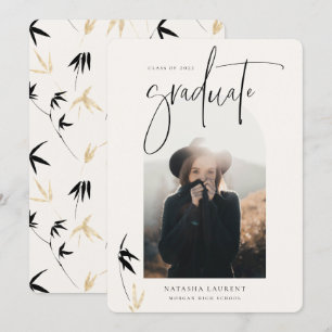 Zwart Afstuderen met scriptportret  in bijlage Fot Aankondiging