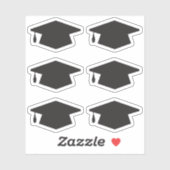 Zwart Afstuderen Pet Afstudeerder Pet Envelope Sez Sticker (Vel)