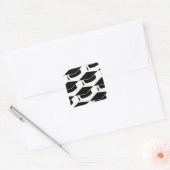 Zwart afstuderen pet / afstudeerder pet vierkante sticker (Envelop)
