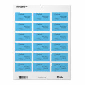 Zwart Afstuderen Pet blauw Etiket (Full Sheet)