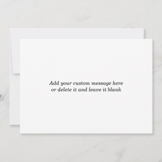 Zwart Afstuderen Pet Handgeschreven Hartelijk dank Bedankkaart (Achterkant)