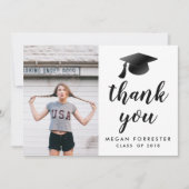 Zwart Afstuderen Pet Hartelijk dank Afstudeerder F Bedankkaart (Voorkant)