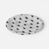 Zwart Afstuderen Pet op Zilver Stijlvolle Afstudee Papieren Bordje (Gekanteld)