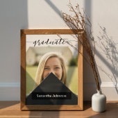 Zwart Afstuderen Script Modern Photo Poster