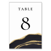 Zwart agaat edelsteen Tafel Kaart (Voorkant)