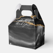 Zwart Agaat Goud Glitter Bruiloft Favor Dozen Bedankdoosjes (Achterkant)