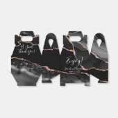 Zwart Agaat Roos Goud Glitter Wedding Favor Boxes Bedankdoosjes (Uitgevouwen)