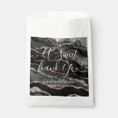 Zwart Agaat Roos Goud Glitter Wedding Favor Tassen Bedankzakje (Voorkant)