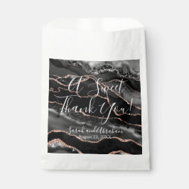 Zwart Agaat Roos Goud Glitter Wedding Favor Tassen Bedankzakje