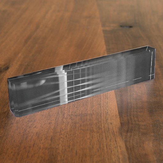 Zwart akoestische gitaar foto naambordje (Zijkant)