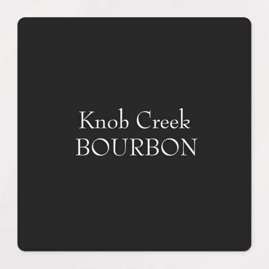 Zwart Alcohol Merk Aangepaste Etiketten Labels (Design 1)