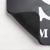 Zwart alkbord gepersonaliseerd monogram muismat (Hoek)