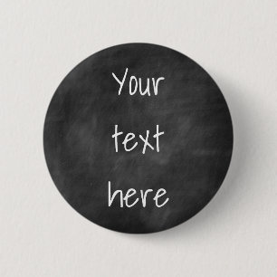 Zwart alkbord - Jouw tekst - Aangepaste Button