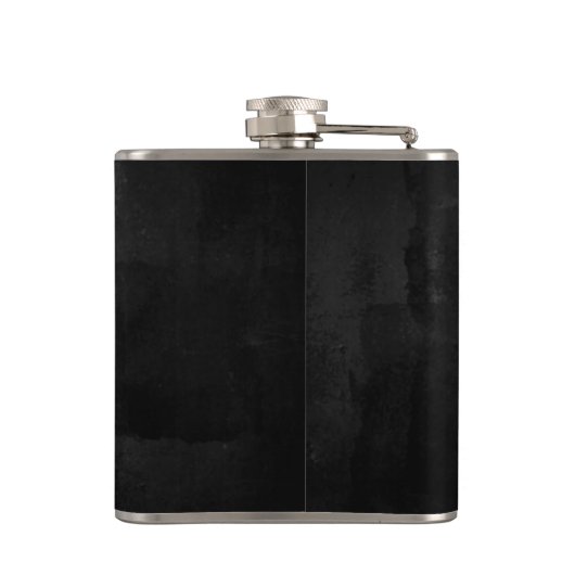 Zwart alkbord personaliseren heupfles (Achterkant)