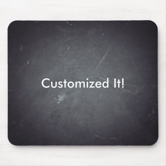 Zwart alkbord persoonlijk Gepersonaliseerd Muismat (Voorkant)