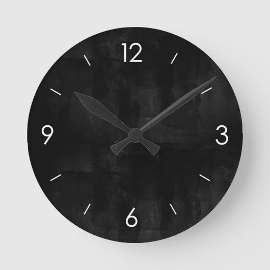 Zwart alkbord, persoonlijk ronde klok (Voorkant)