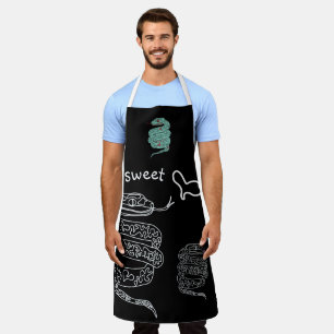 Zwart All-Over Print Schort Snake Sweet Large