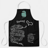 Zwart All-Over Print Schort Snake Sweet Large (Voorkant)