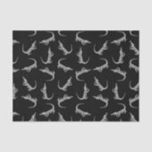 Zwart alligators afdrukken Patroon Dierenkunstontw Tissuepapier (Voorkant)