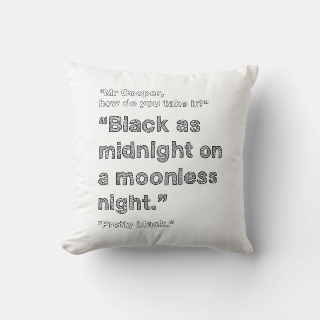 Zwart als middernacht - TWIN PEAKS-kussen Kussen (Voorkant)