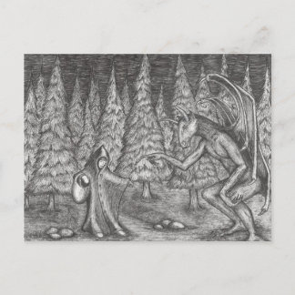 Zwart als nacht briefkaart