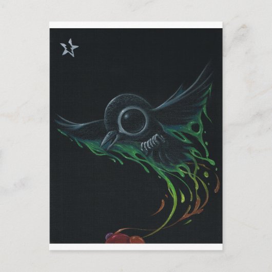 Zwart als pitch briefkaart (Voorkant)