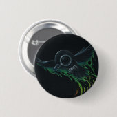 Zwart als pitch ronde button 5,7 cm (Voorkant /achterkant)