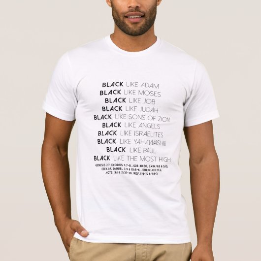 ZWART ALS... (zwart lettertype) T-shirt (Voorkant)