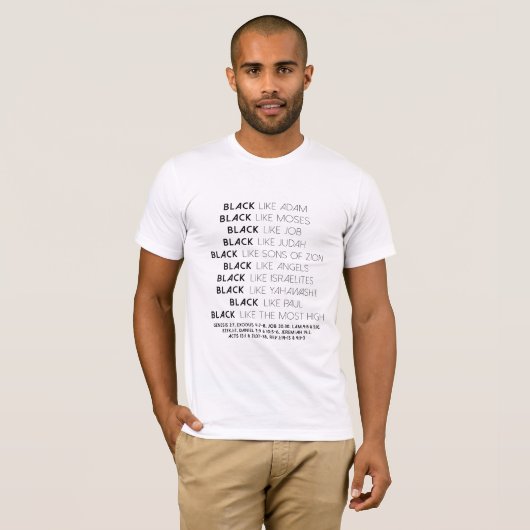 ZWART ALS... (zwart lettertype) T-shirt (Voorkant volledig)