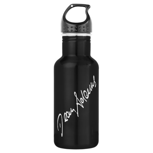Zwart aluminium 32 oz waterfles  (Voorkant)