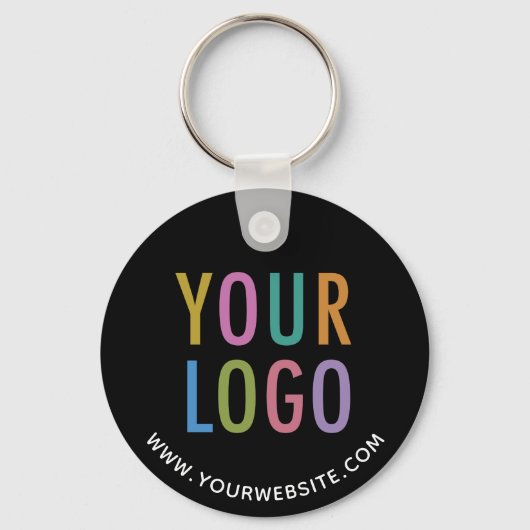 Zwart Aluminium Sleutelhanger Custom Business Logo (Achterkant)