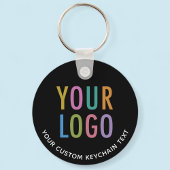 Zwart Aluminium Sleutelhanger Custom Business Logo