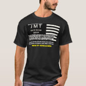 ZWART AMERIKA 1868. Basic donker T-shirt (Voorkant)