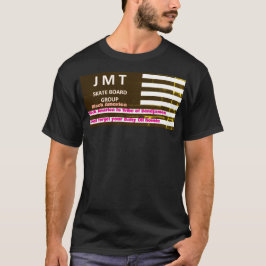 ZWART AMERIKA. Basic donker T-shirt