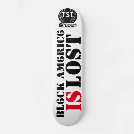 ZWART AMERIKA IS VERLOREN PERSOONLIJK SKATEBOARD (Voorkant)