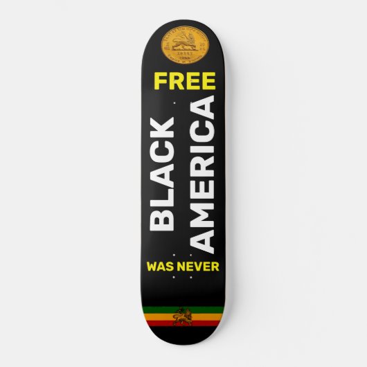ZWART AMERIKA WAS NOOIT VRIJ Skateboard (Voorkant)