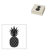 Zwart Ananas Rubber Stamp Rubberstempel (Gestempeld)