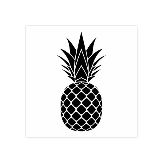 Zwart Ananas Rubber Stamp Rubberstempel (Afrduk)