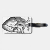 Zwart anatomisch hart bagagelabel (Achterkant horizontaal)