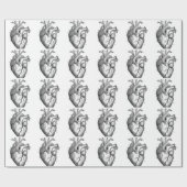 Zwart anatomisch hart cadeaupapier (Vlak)