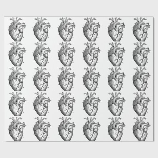 Zwart anatomisch hart cadeaupapier (Vlak)