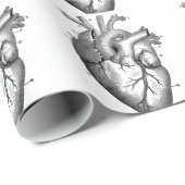 Zwart anatomisch hart cadeaupapier (Rol Hoek)