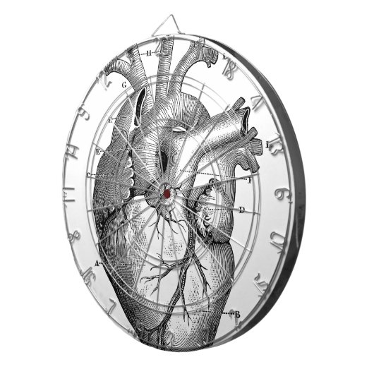 Zwart anatomisch hart dartbord (Voorkant Rechts)