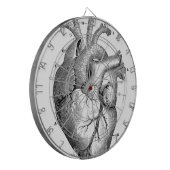 Zwart anatomisch hart dartbord (Voorkant Links)