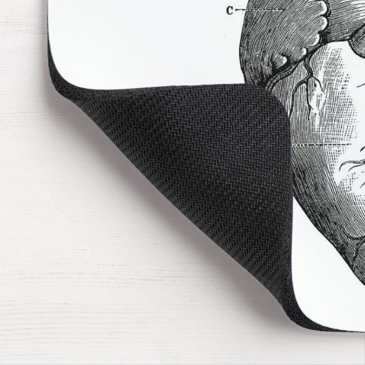 Zwart anatomisch hart muismat (Hoek)