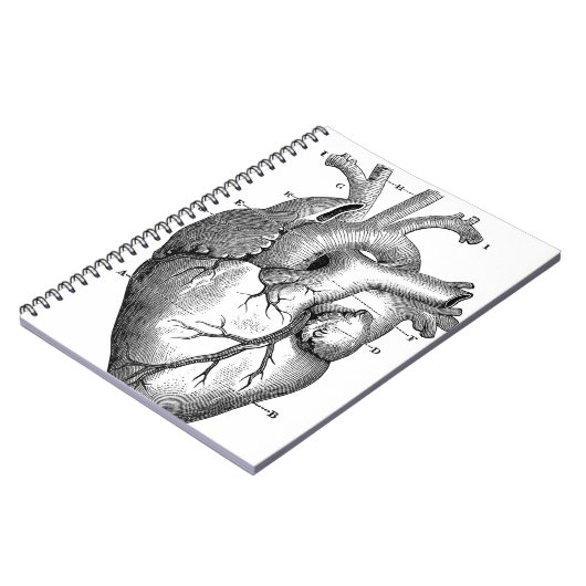 Zwart anatomisch hart notitieboek (Linkerzijde)