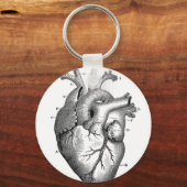 Zwart anatomisch hart sleutelhanger (Voorkant)