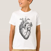 Zwart anatomisch hart t-shirt (Voorkant)