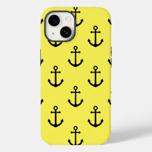Zwart anchor gele achtergrond voor autisch gebaren Case-Mate iPhone 14 hoesje