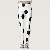 zwart_and_white_dalmatian_spot_patroon leggings (Voorkant)